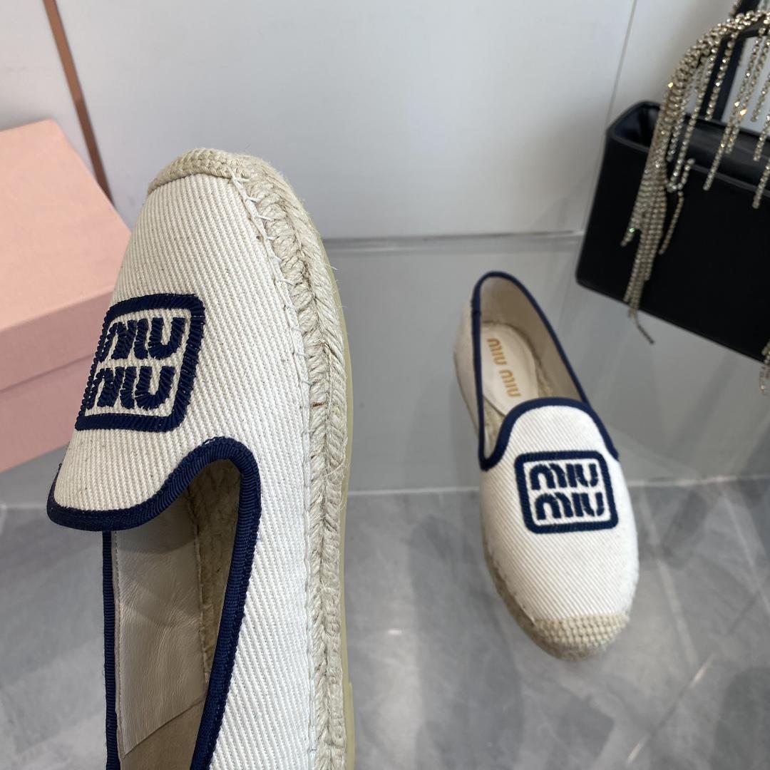 Miu Miu Cotton Drill Espadrilles - FashionPlug