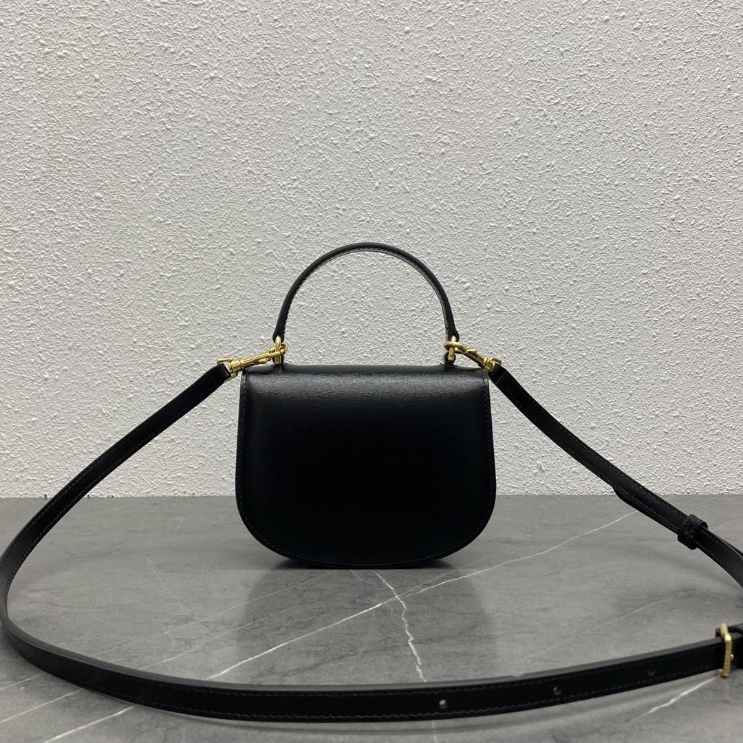 Celine Mini Besace Clea In Shiny Calfskin - FashionPlug