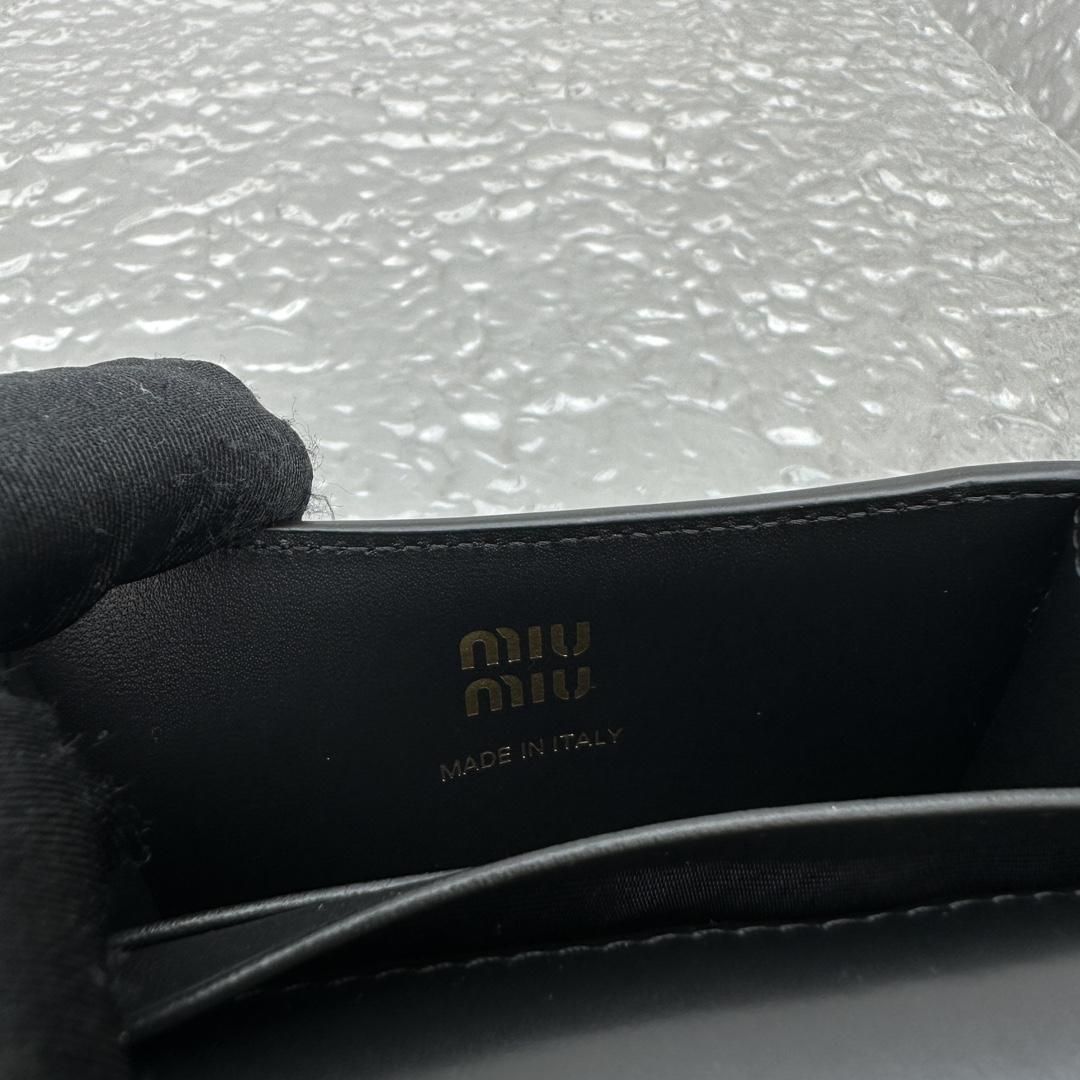 Miu Miu Leather Wallet With Leather And Cord Shoulder Strap - FashionPlug