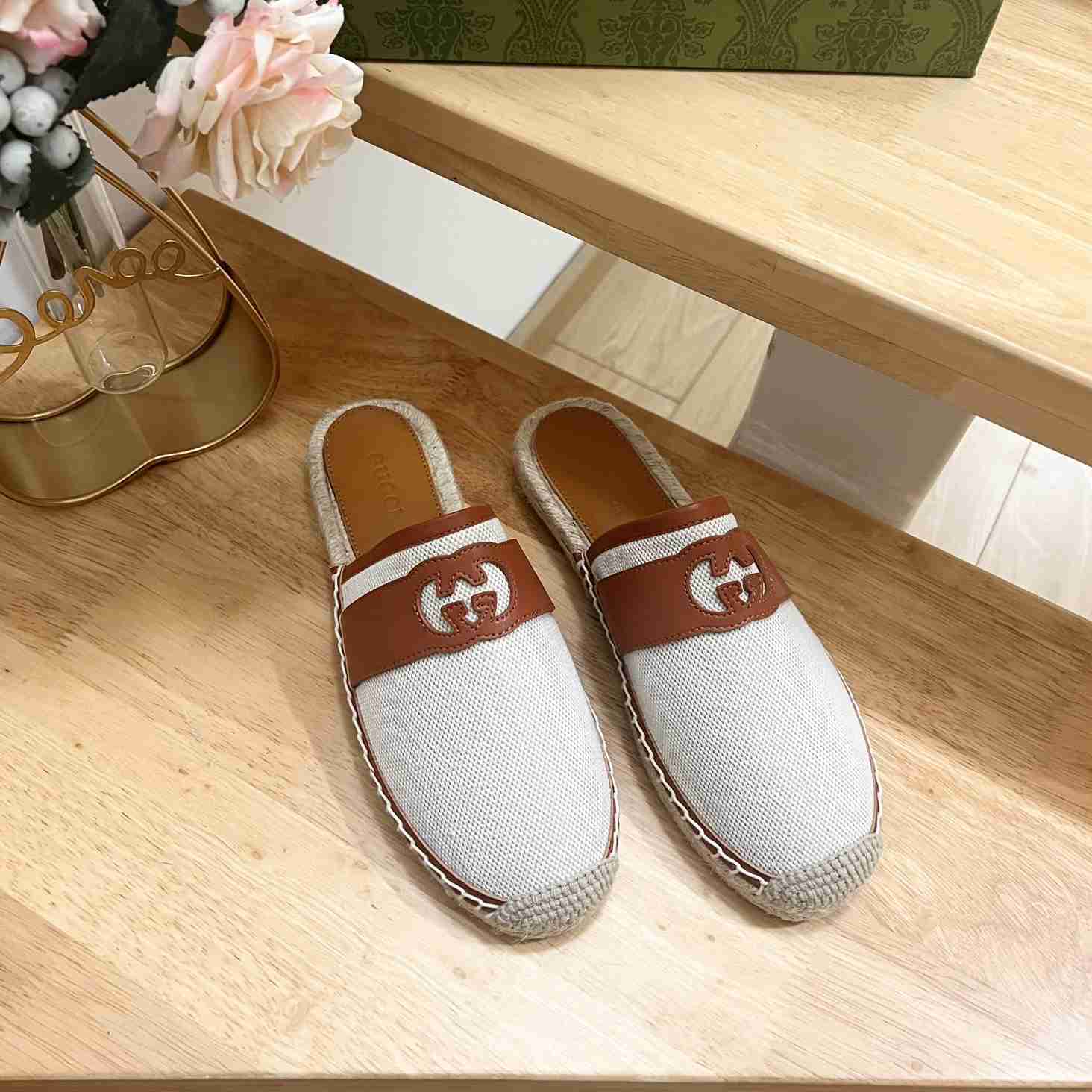 Gucci Interlocking G Slide Espadrille - FashionPlug