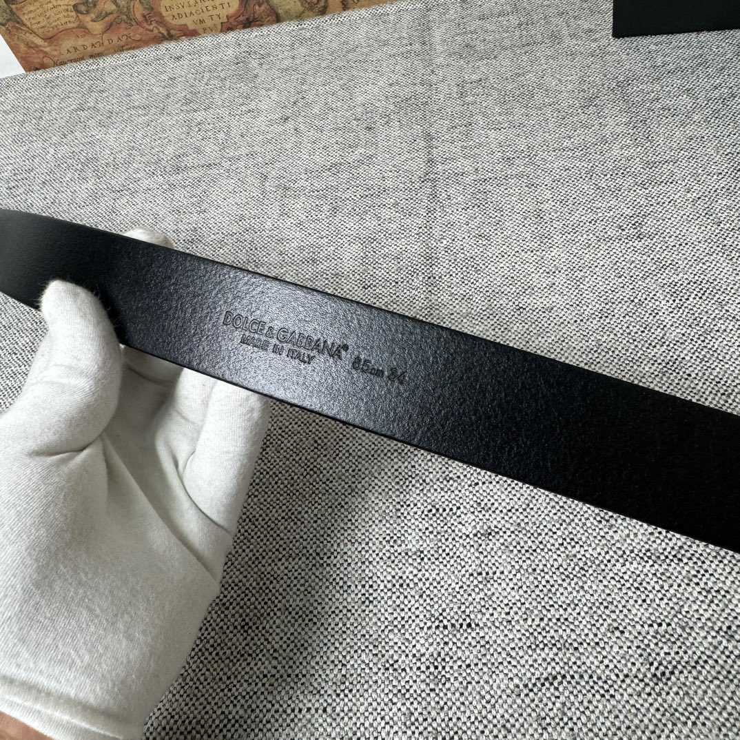 Dolce & Gabbana DG Logo-buckle Leather Belt   35mm - FashionPlug