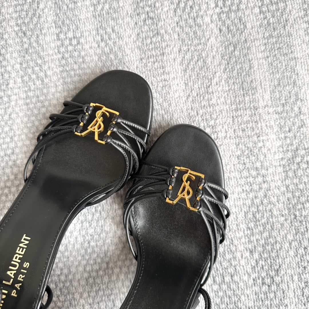 Saint Laurent Babylone Sandals In Smooth Leather - FashionPlug