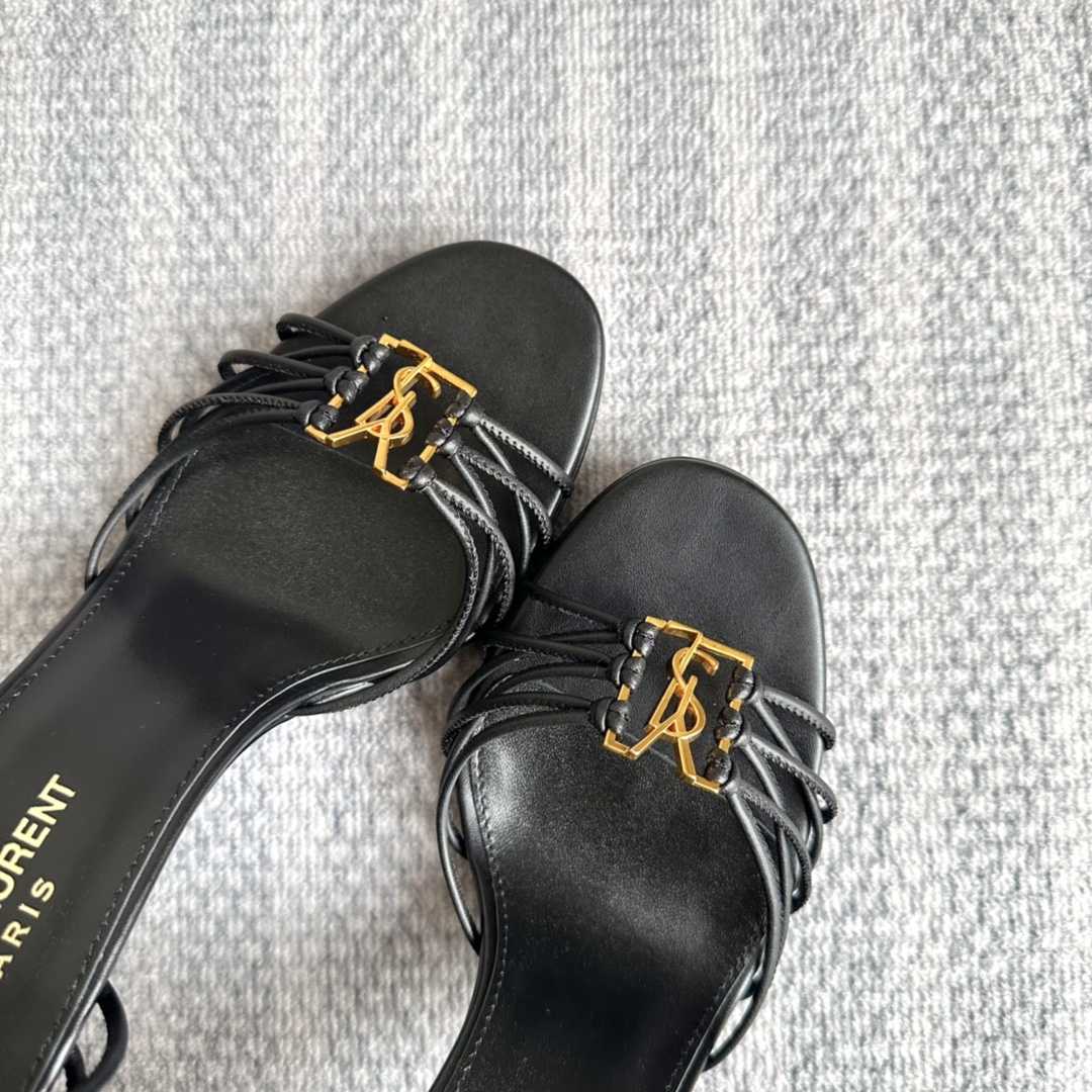 Saint Laurent Babylone Sandals In Smooth Leather - FashionPlug