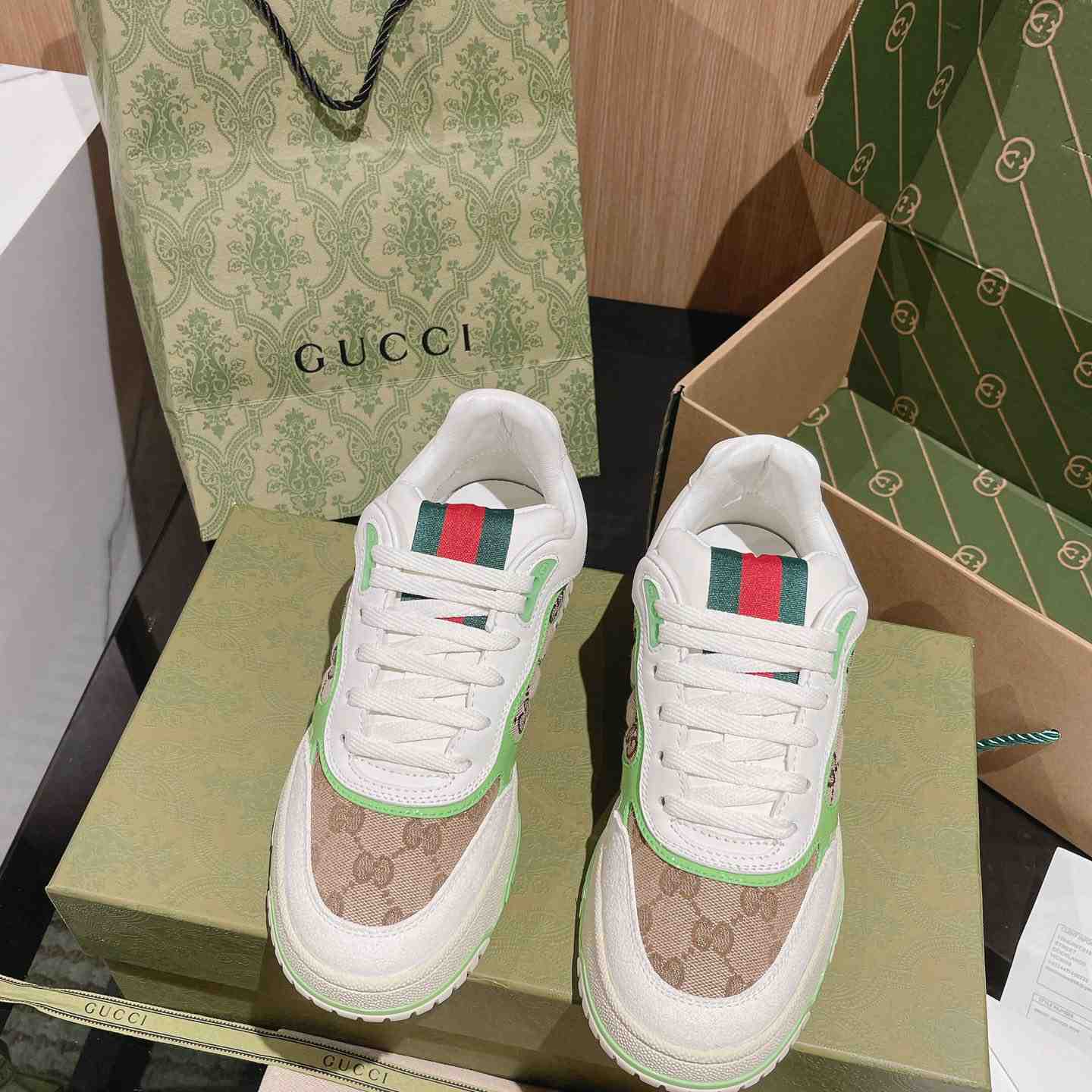 Gucci Re-Web Sneakers - FashionPlug