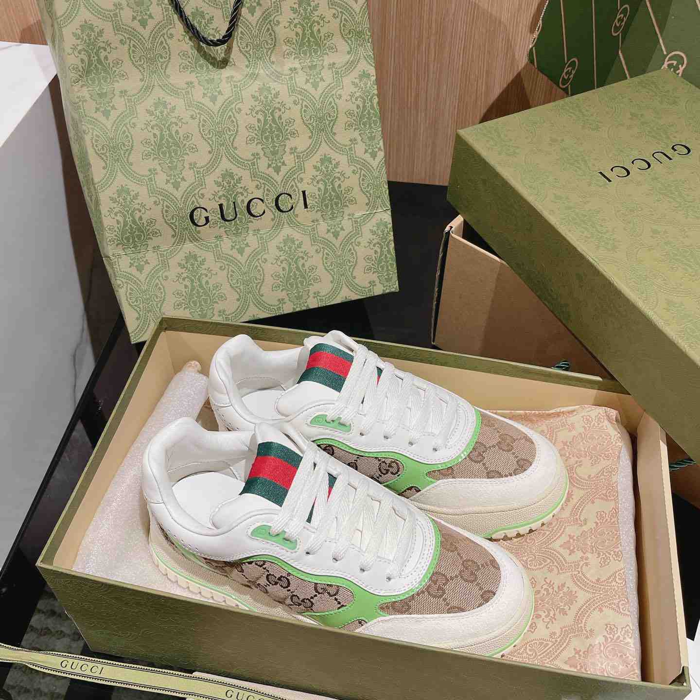 Gucci Re-Web Sneakers - FashionPlug