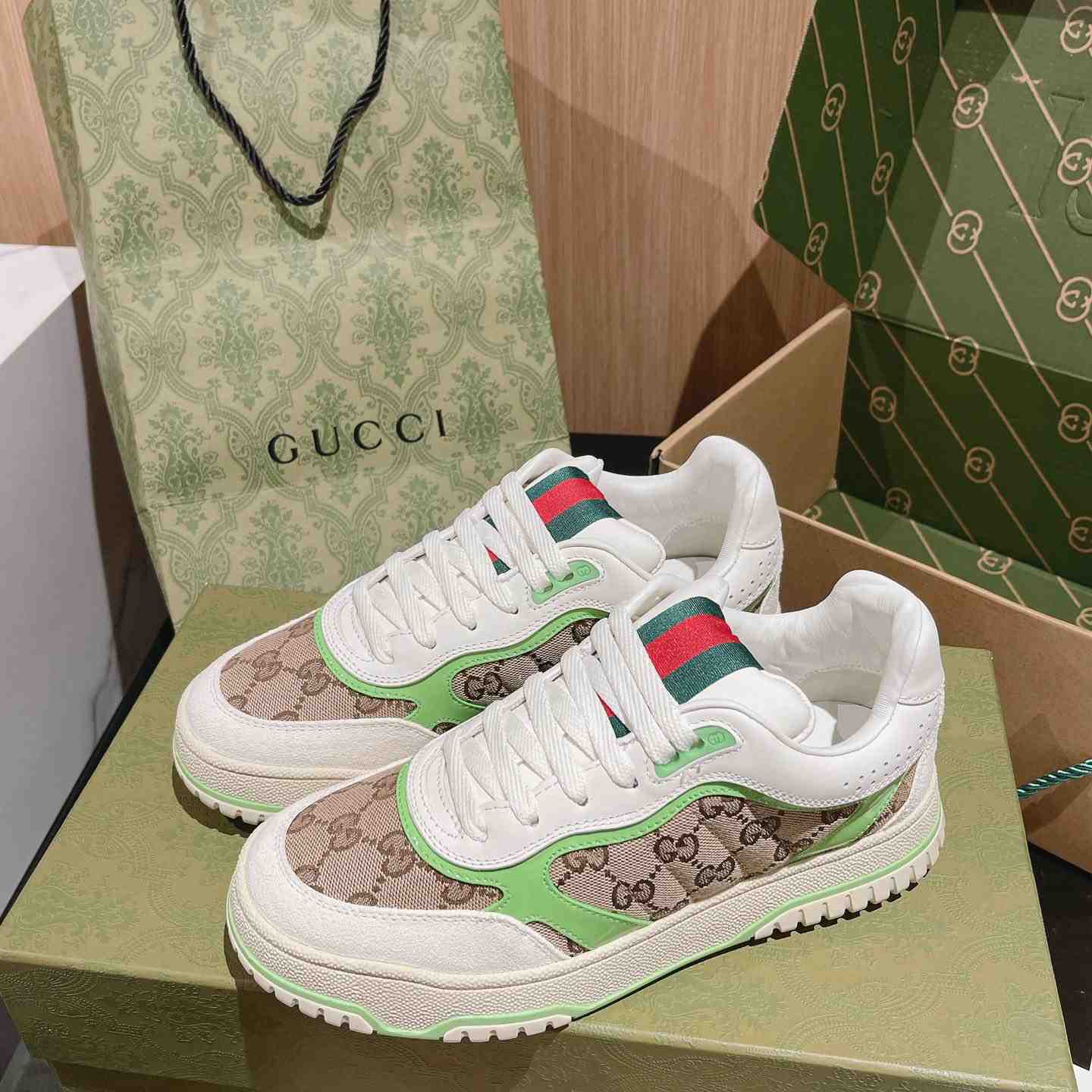 Gucci Re-Web Sneakers - FashionPlug