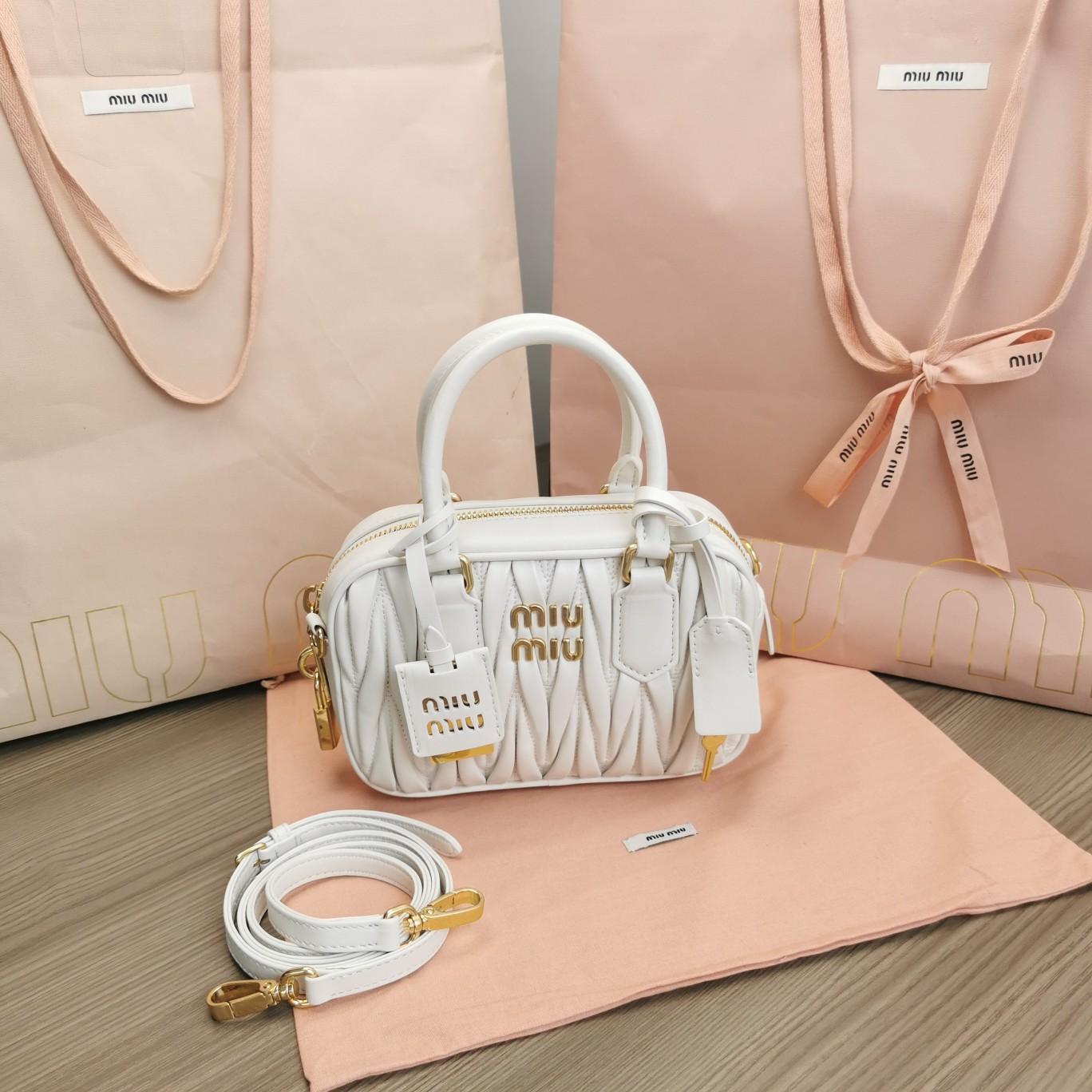 Miu Miu Arcadie Matelassé Nappa Leather Mini-bag - FashionPlug