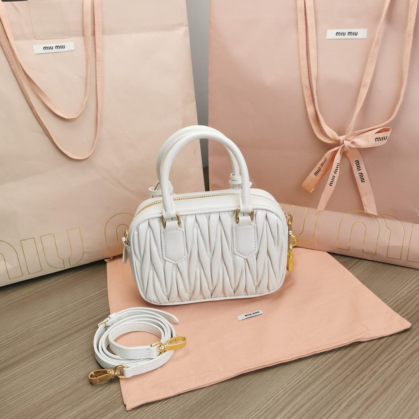 Miu Miu Arcadie Matelassé Nappa Leather Mini-bag - FashionPlug