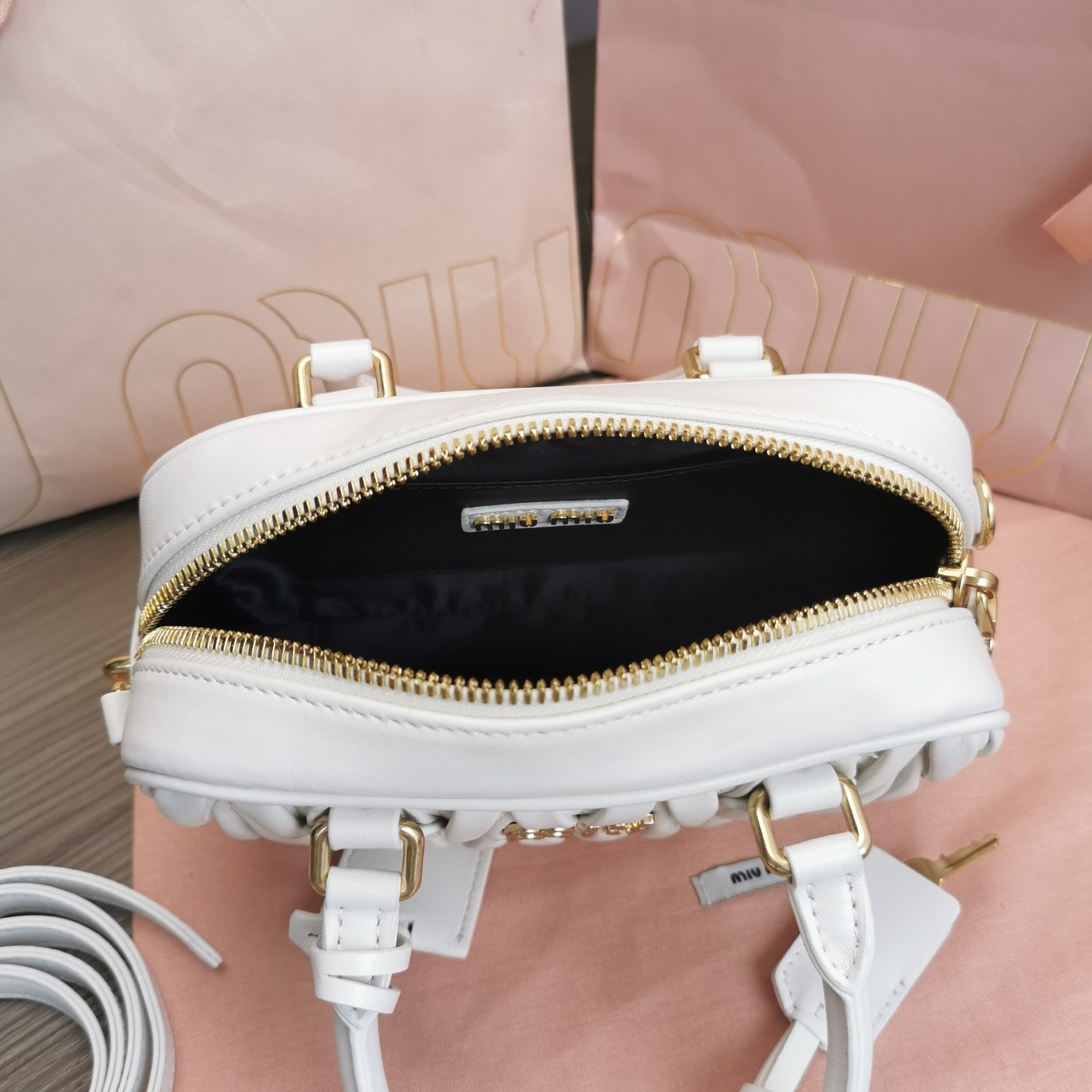 Miu Miu Arcadie Matelassé Nappa Leather Mini-bag - FashionPlug