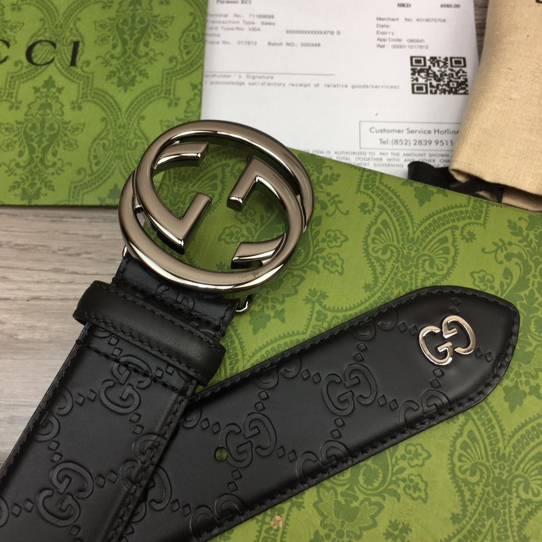 Gucci Leather Belt  40mm - FashionPlug