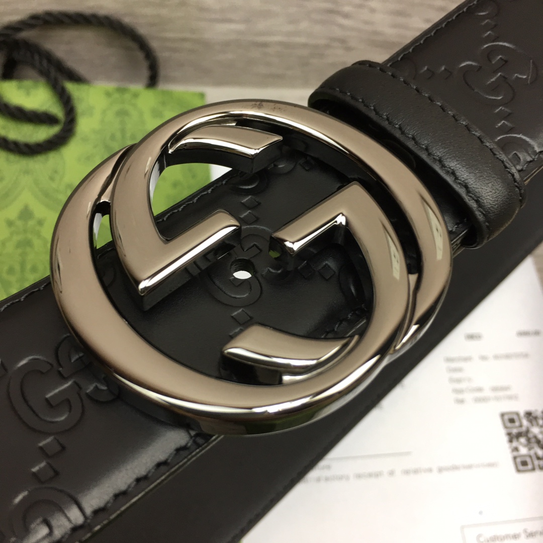 Gucci Leather Belt  40mm - FashionPlug