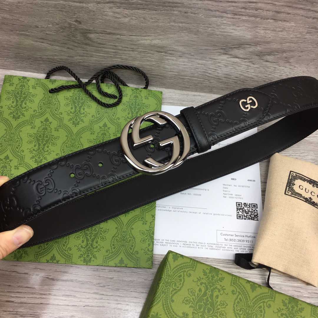 Gucci Leather Belt  40mm - FashionPlug