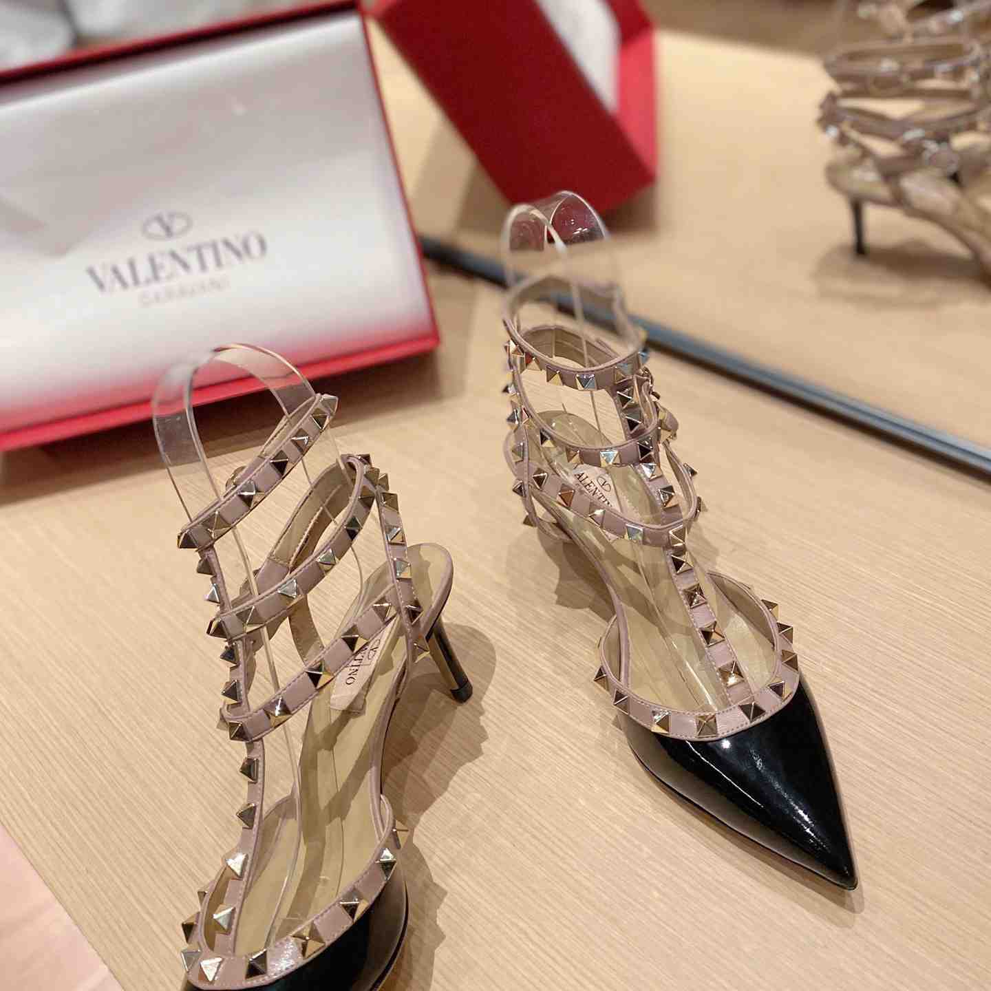 Valenti Garavani Rockstud 65mm Caged Pumps - FashionPlug