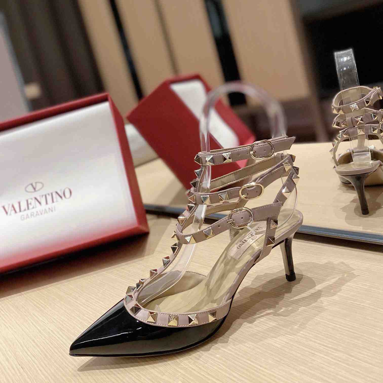 Valenti Garavani Rockstud 65mm Caged Pumps - FashionPlug