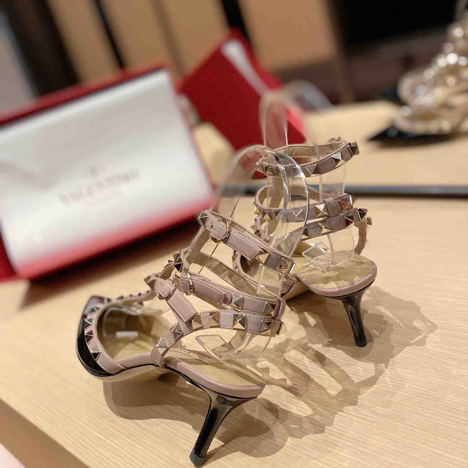 Valenti Garavani Rockstud 65mm Caged Pumps - FashionPlug