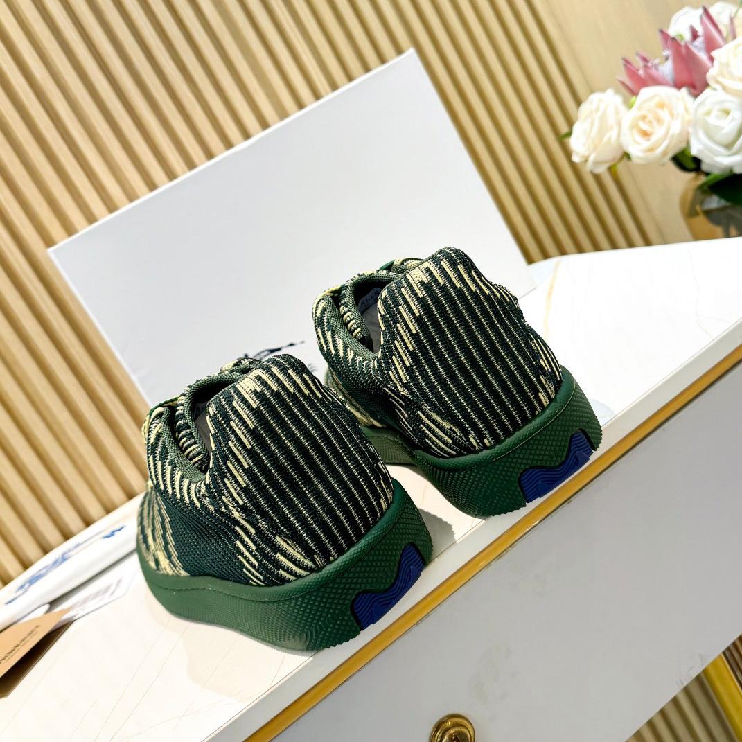 Burberry Check Knit Box Sneakers - FashionPlug