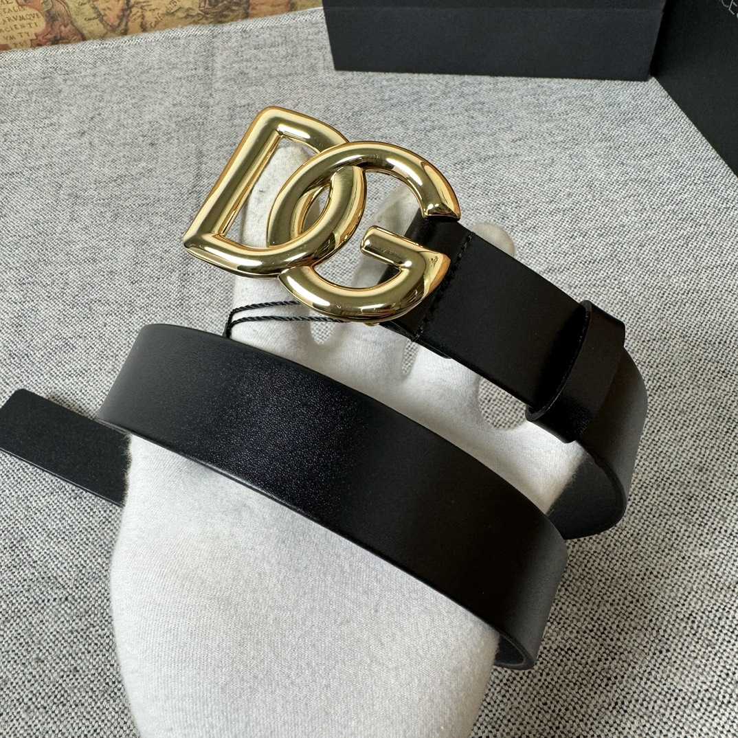 Dolce & Gabbana DG Logo-buckle Leather Belt   35mm - FashionPlug