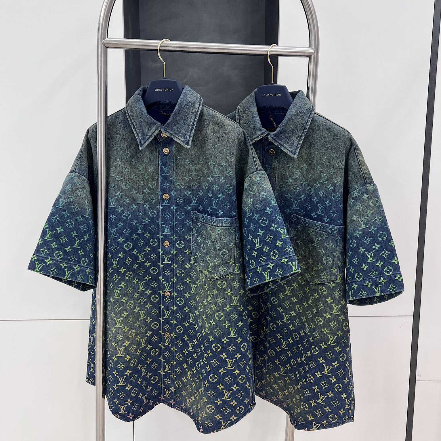 Louis Vuitton Short-Sleeved Monogram Shirt - FashionPlug