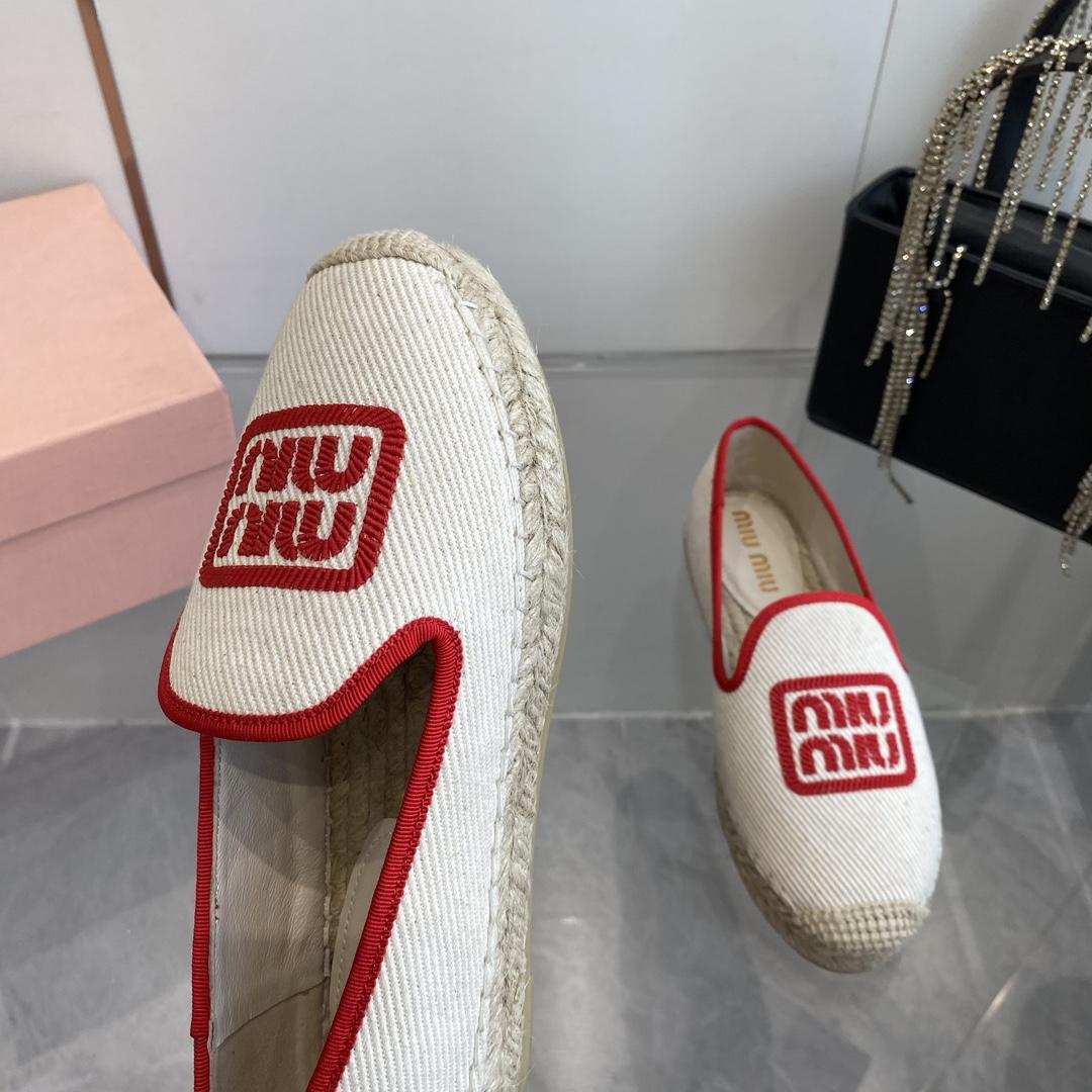 Miu Miu Cotton Drill Espadrilles - FashionPlug