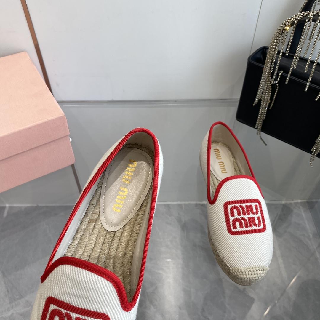 Miu Miu Cotton Drill Espadrilles - FashionPlug