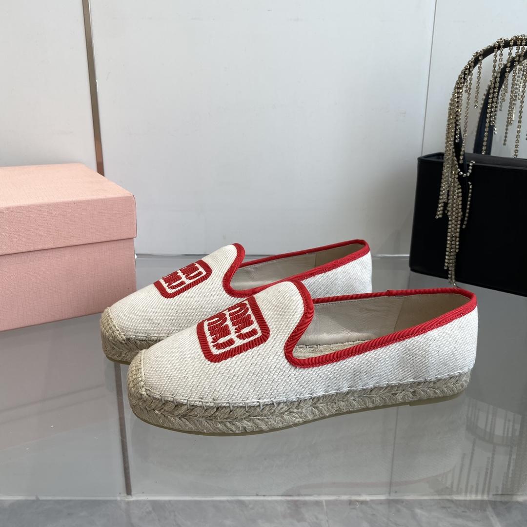 Miu Miu Cotton Drill Espadrilles - FashionPlug