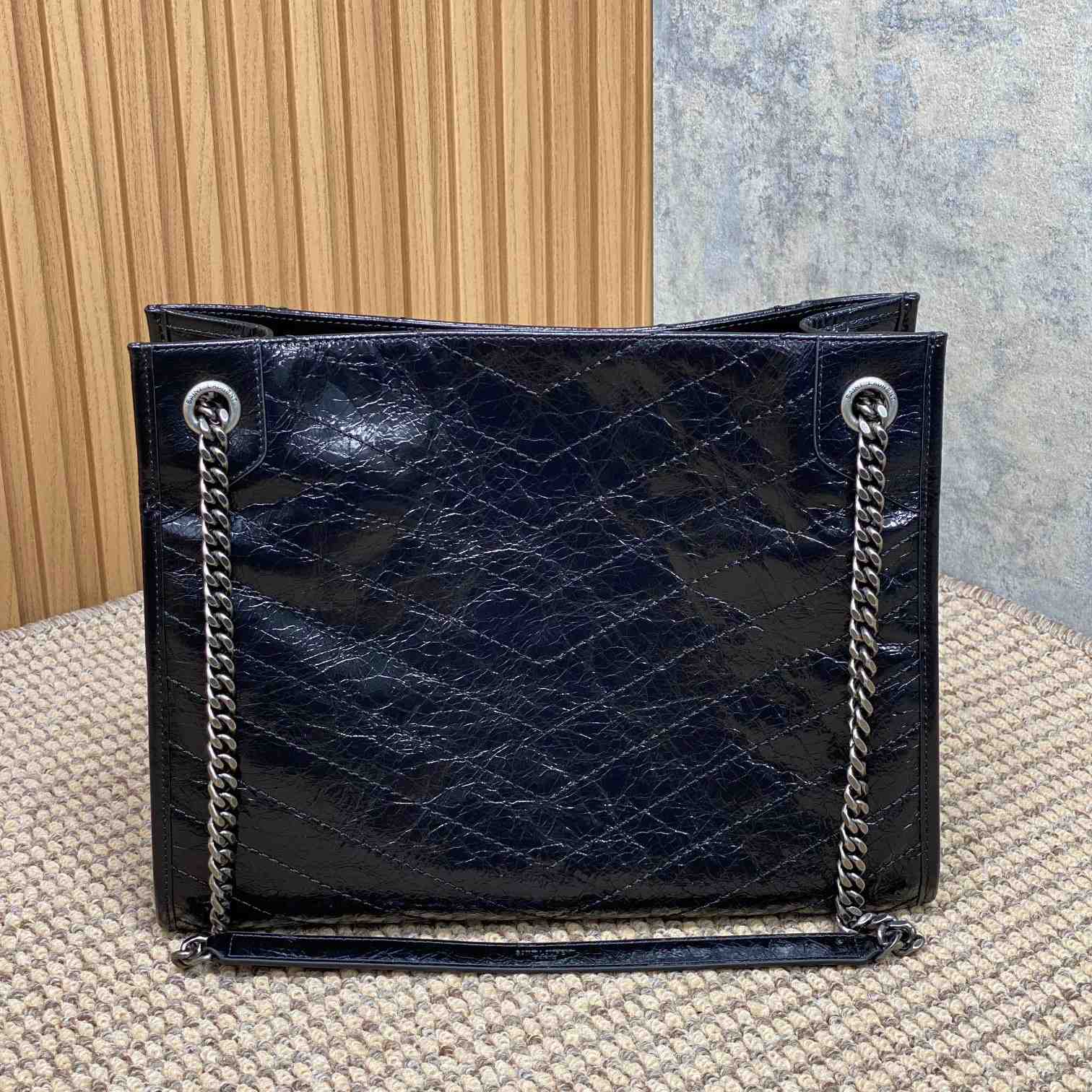 Saint Laurent NiKi Shopping In Vintage Leather - FashionPlug