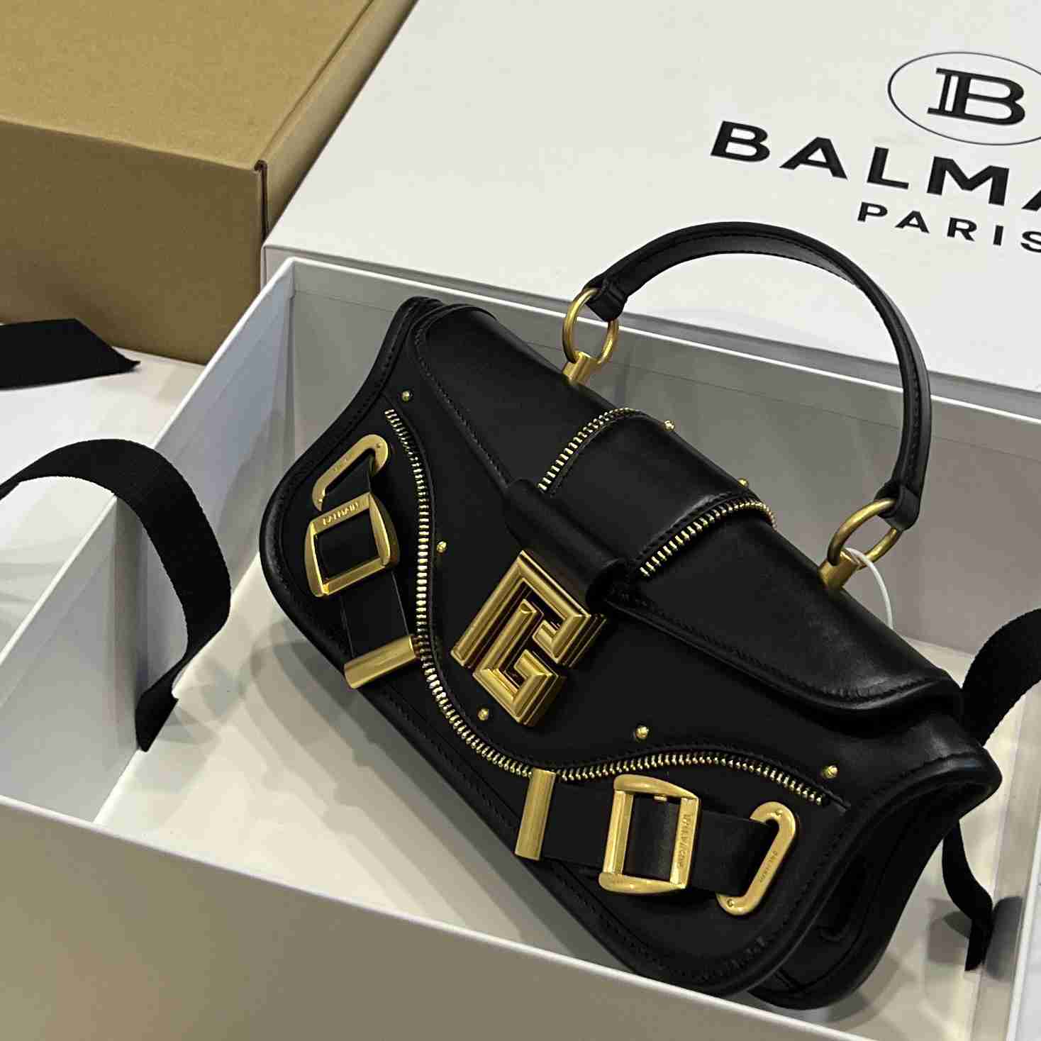 Balmain Blaze Crossbody Bag   (26*11.5*3cm) - FashionPlug