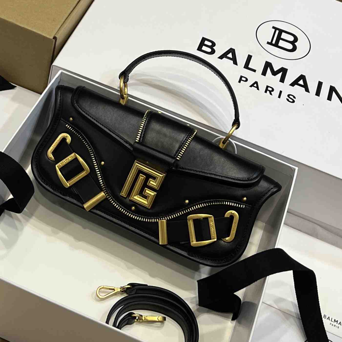 Balmain Blaze Crossbody Bag   (26*11.5*3cm) - FashionPlug