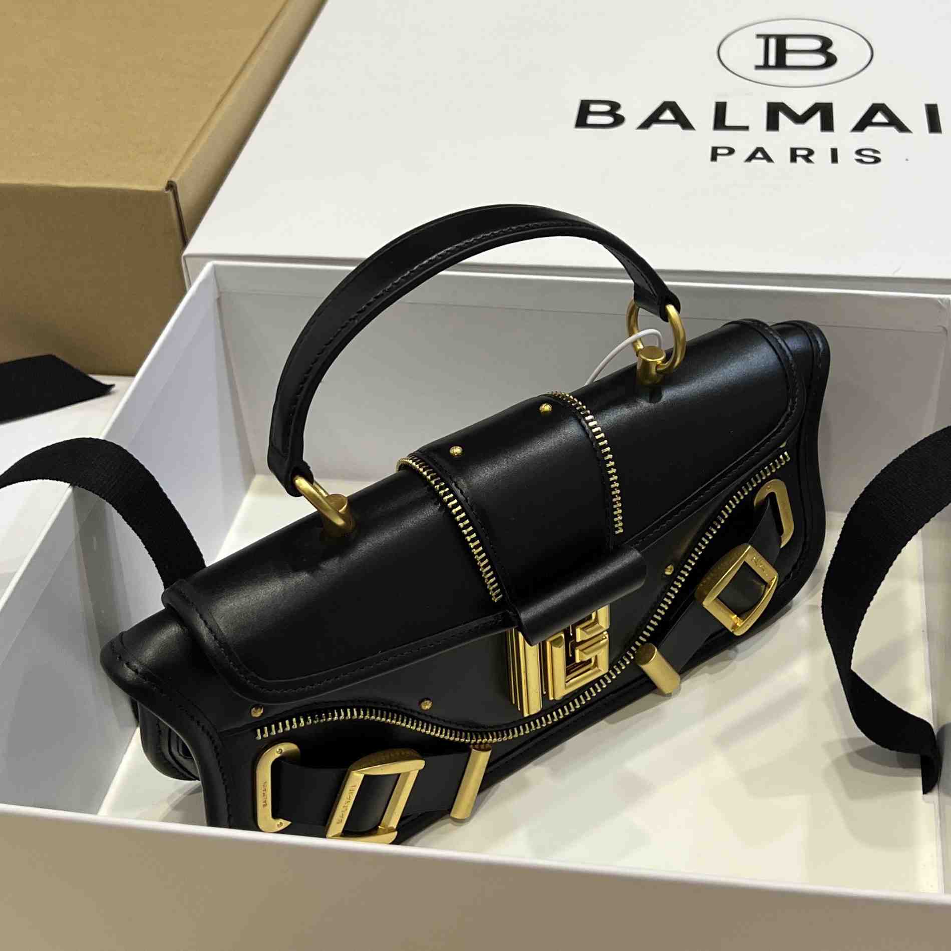 Balmain Blaze Crossbody Bag   (26*11.5*3cm) - FashionPlug