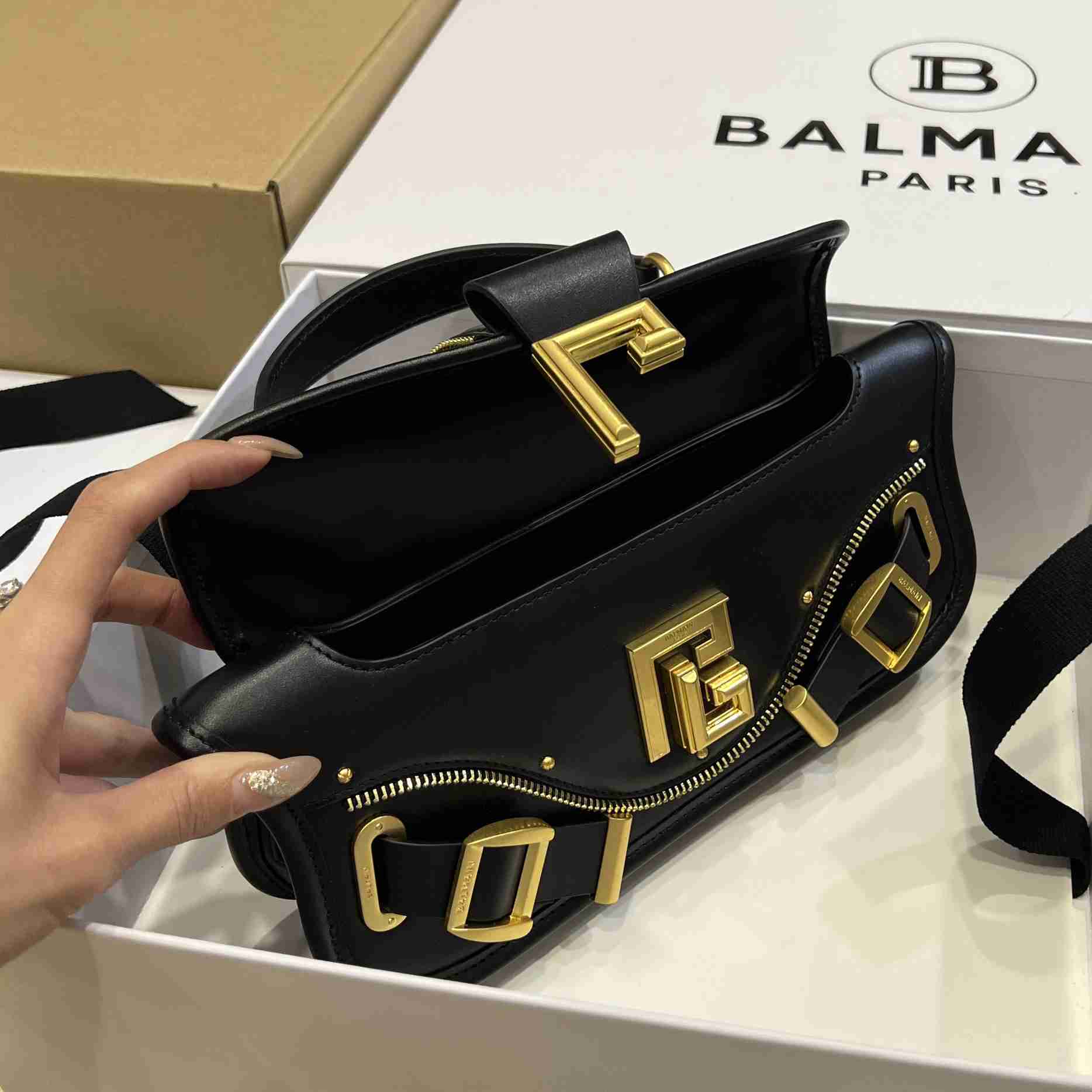 Balmain Blaze Crossbody Bag   (26*11.5*3cm) - FashionPlug