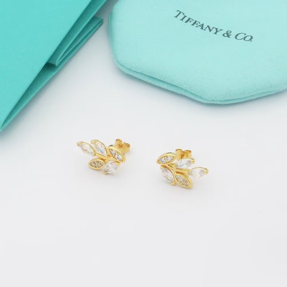 Tiffany & Co. Diamond Vine Earrings - FashionPlug