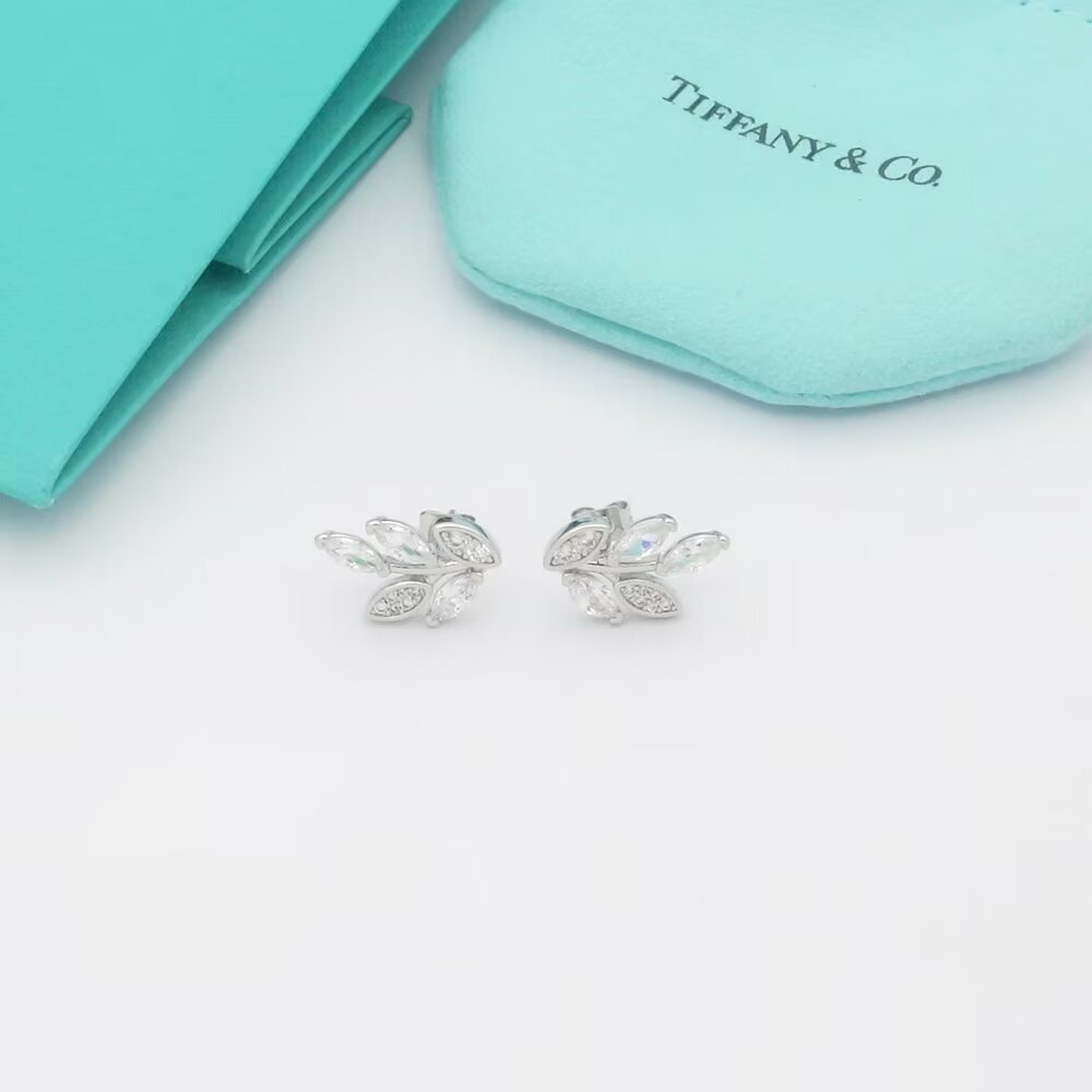 Tiffany & Co. Diamond Vine Earrings - FashionPlug