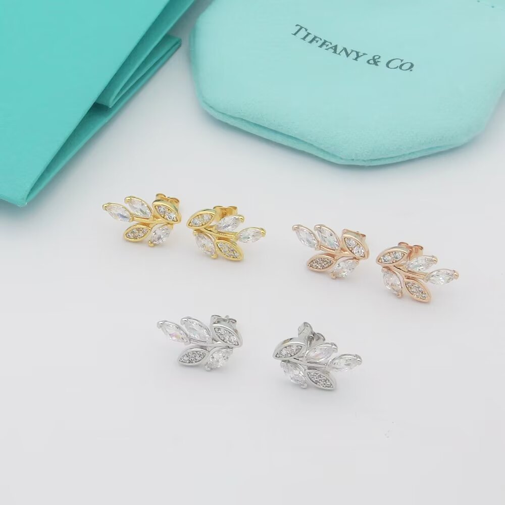 Tiffany & Co. Diamond Vine Earrings - FashionPlug