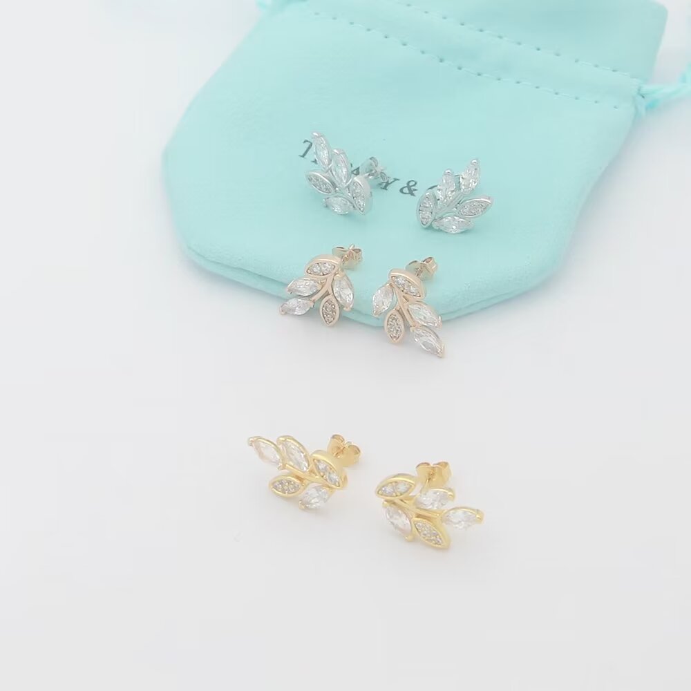 Tiffany & Co. Diamond Vine Earrings - FashionPlug