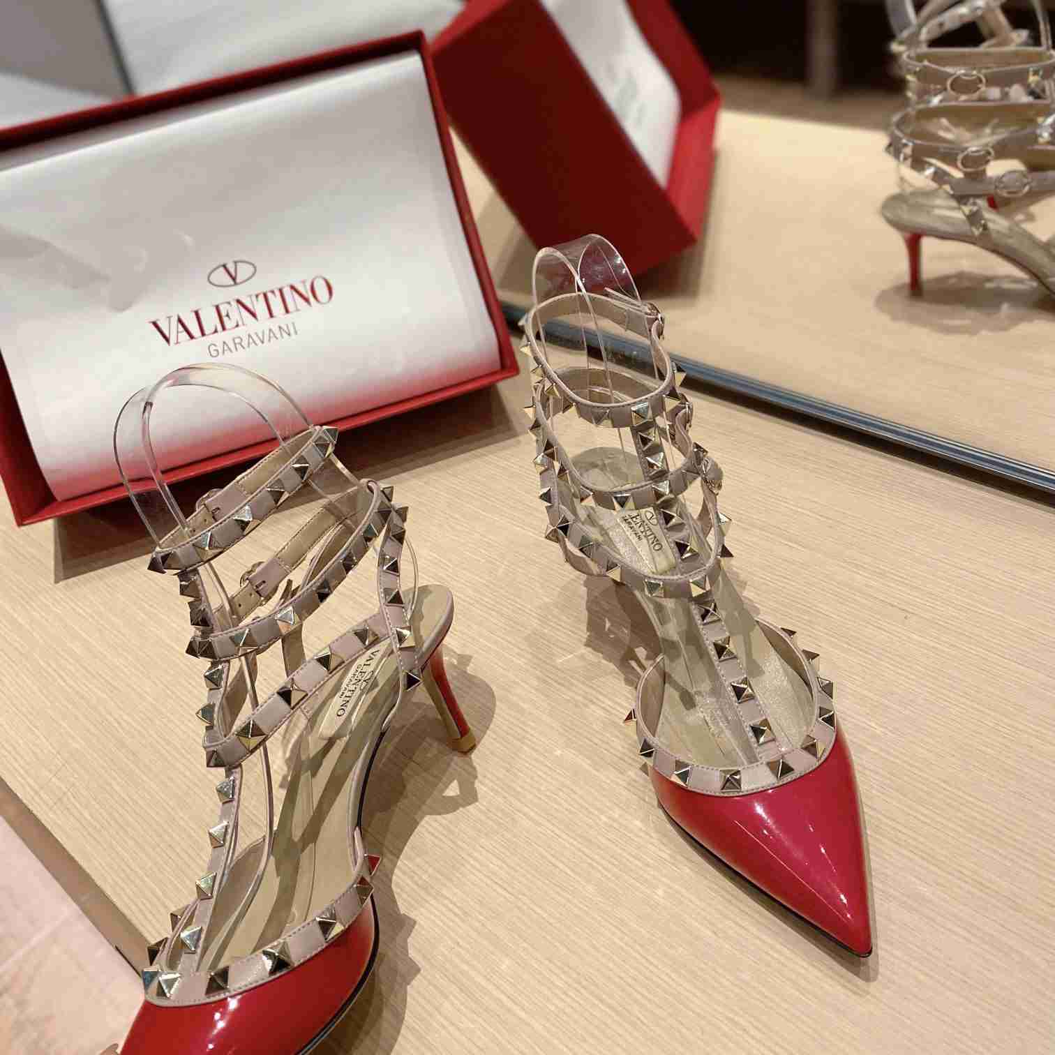 Valenti Garavani Rockstud 65mm Caged Pumps - FashionPlug