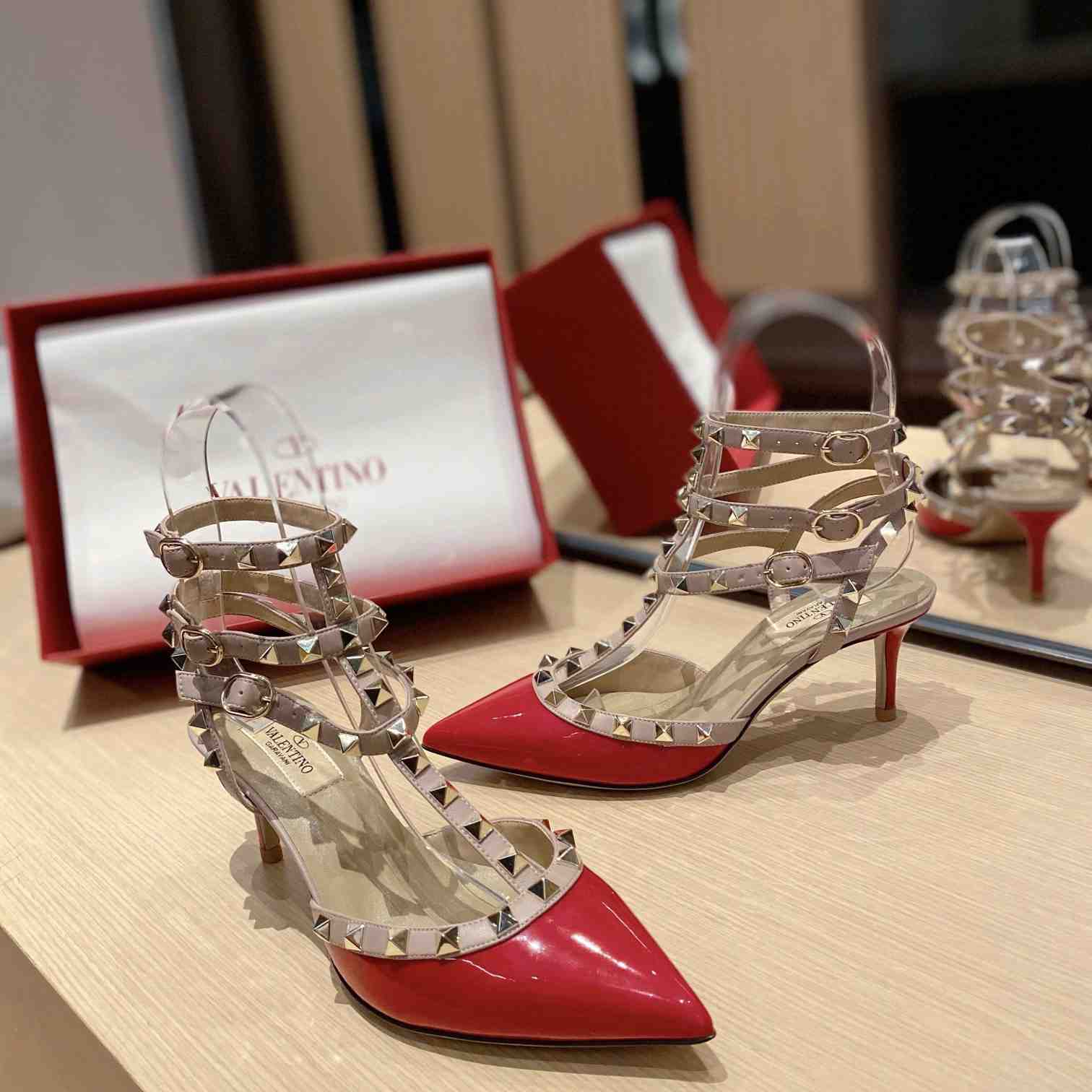 Valenti Garavani Rockstud 65mm Caged Pumps - FashionPlug