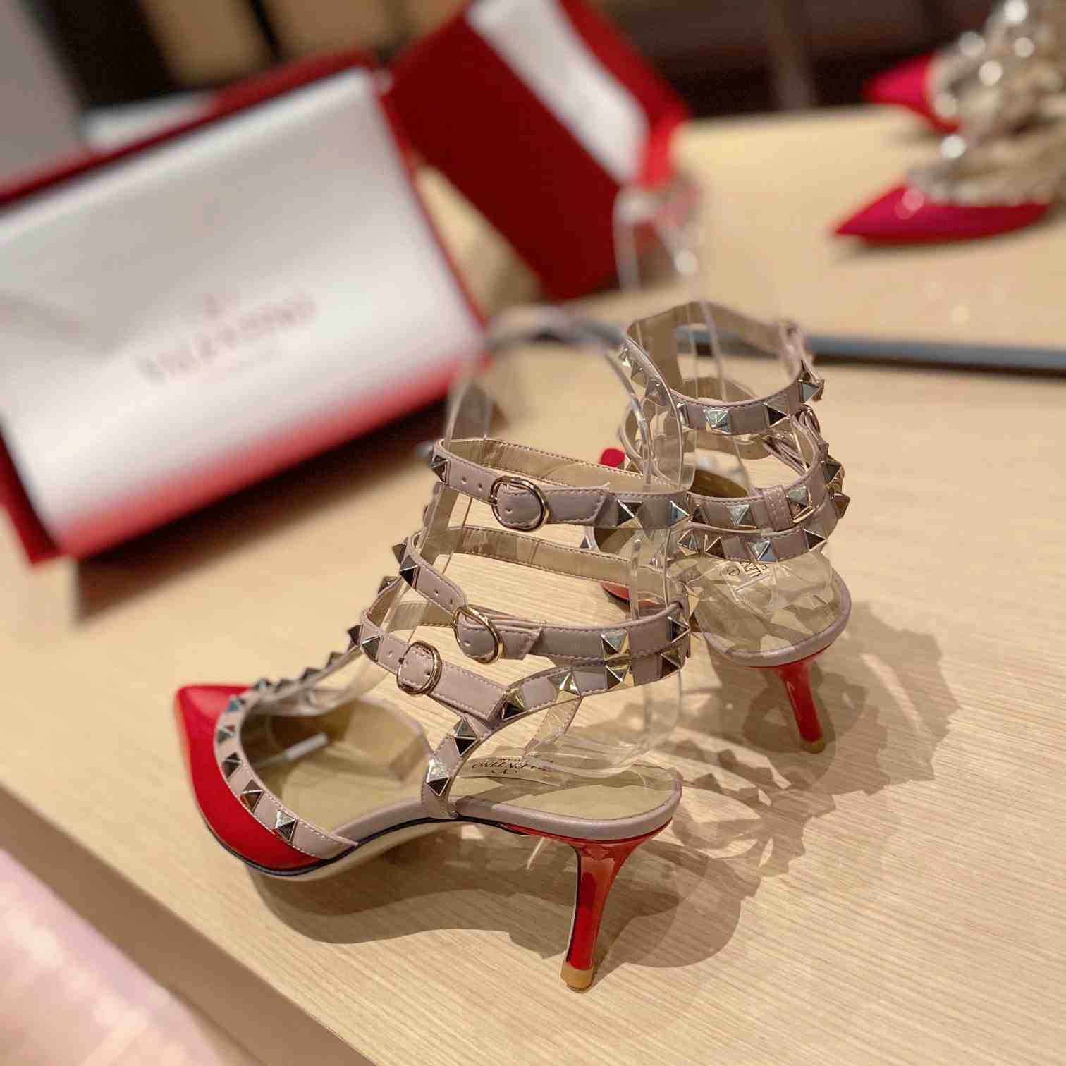 Valenti Garavani Rockstud 65mm Caged Pumps - FashionPlug