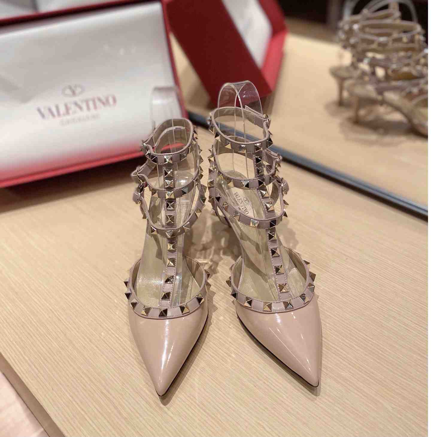 Valenti Garavani Rockstud 65mm Caged Pumps - FashionPlug