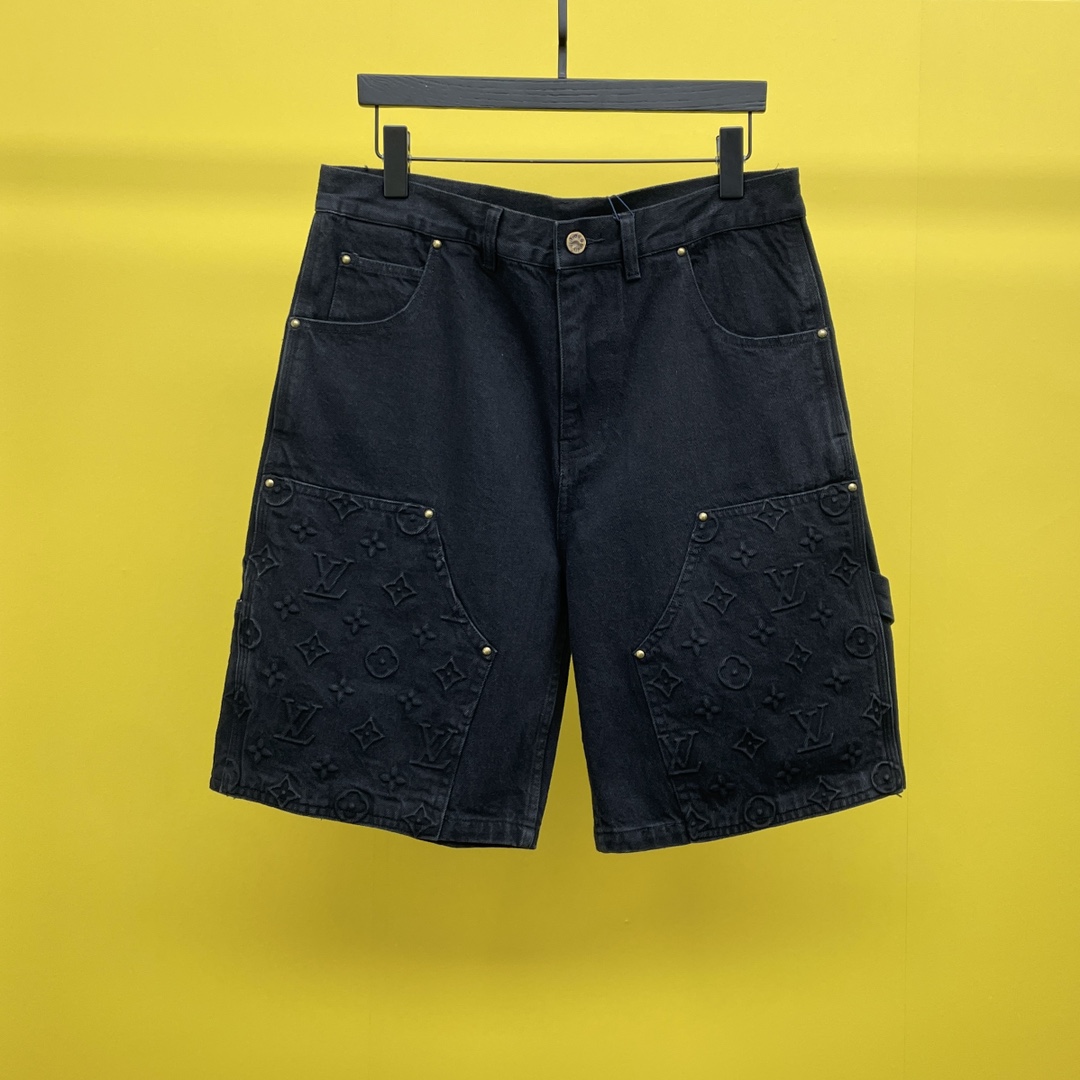 Louis Vuitton Monogram Denim Shorts    - FashionPlug