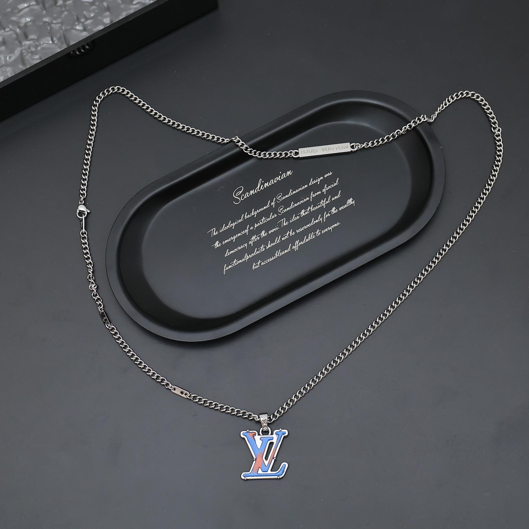 Louis Vuitton Monogram Chain Pendant - FashionPlug