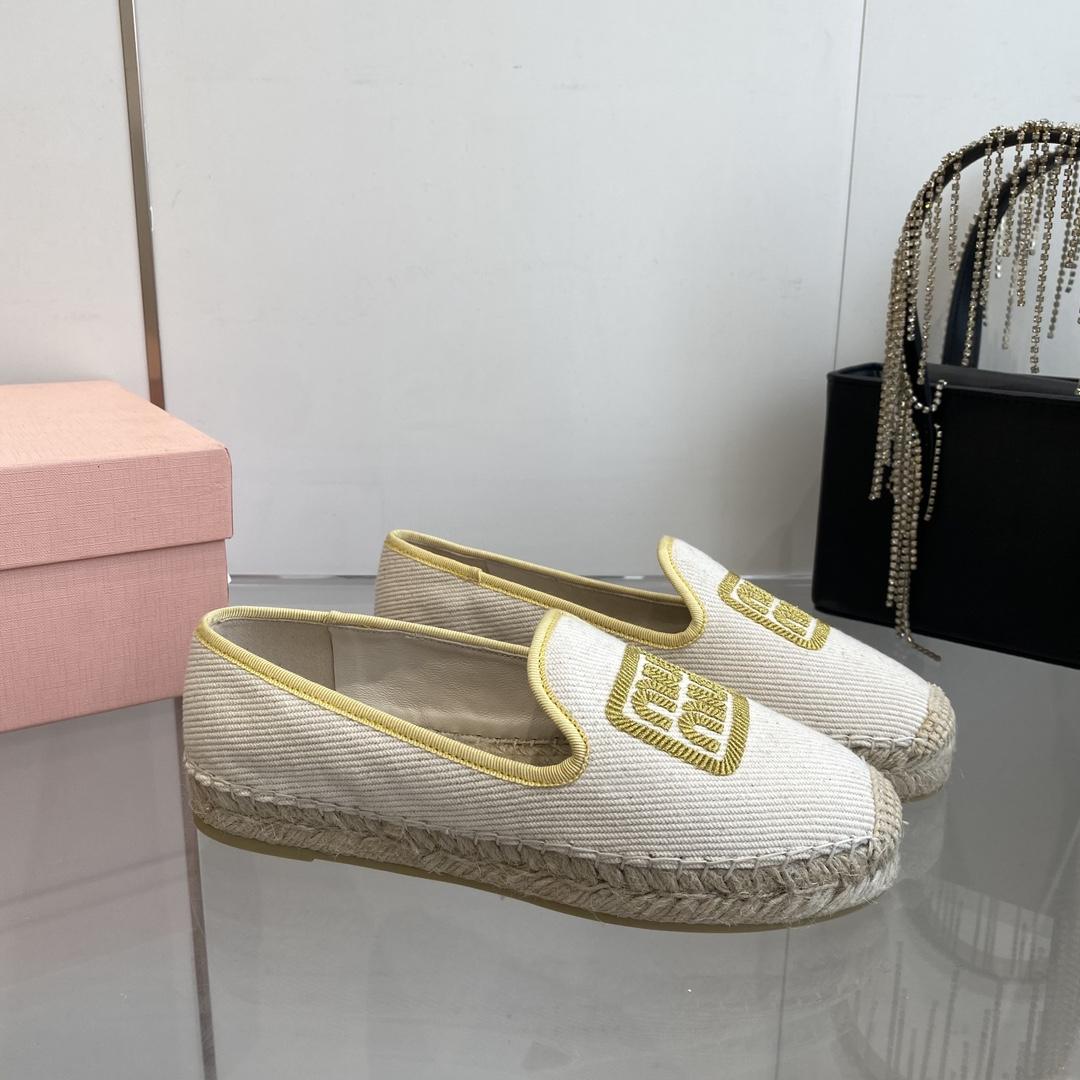 Miu Miu Cotton Drill Espadrilles - FashionPlug