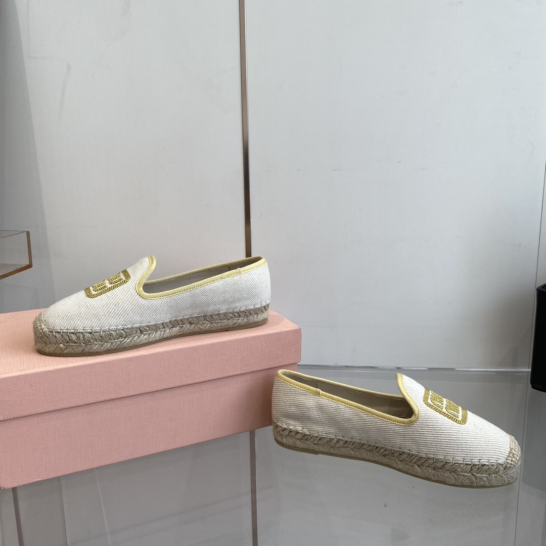 Miu Miu Cotton Drill Espadrilles - FashionPlug