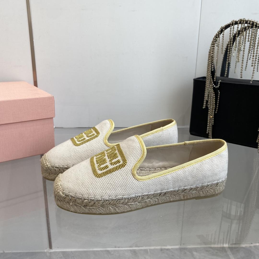 Miu Miu Cotton Drill Espadrilles - FashionPlug