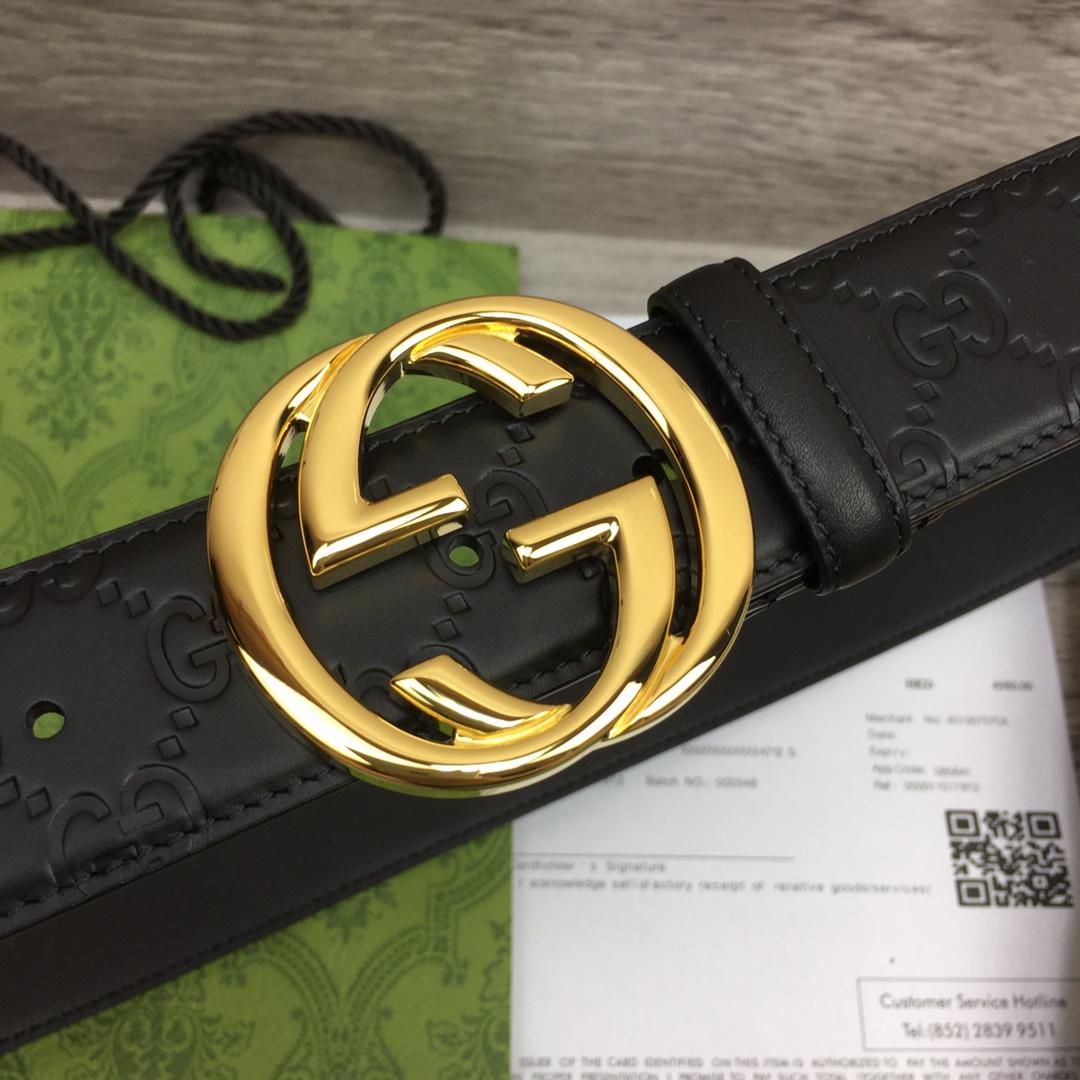 Gucci Leather Belt  40mm - FashionPlug