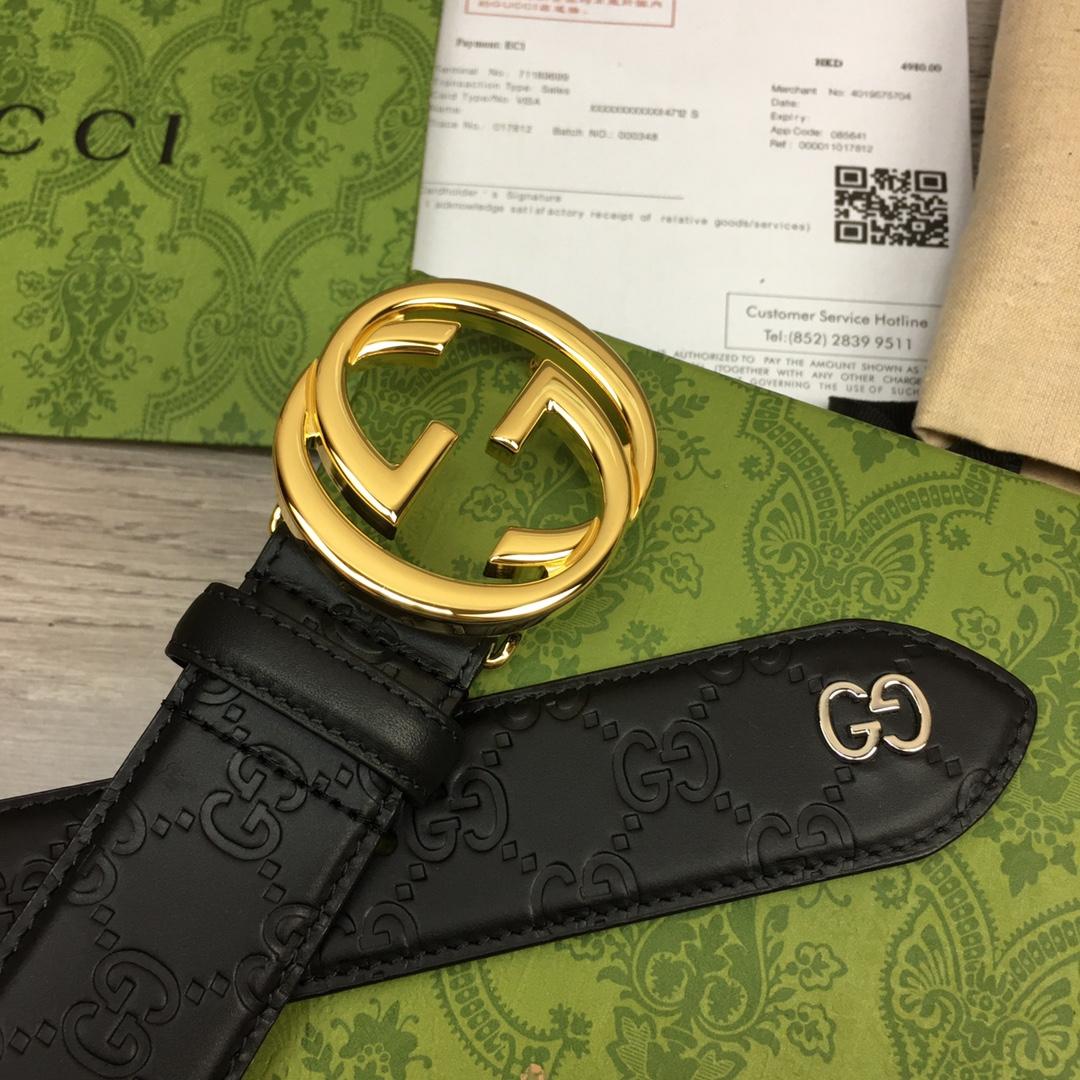 Gucci Leather Belt  40mm - FashionPlug