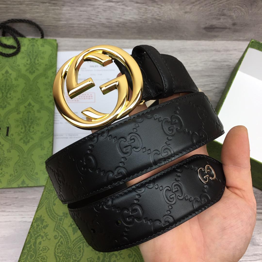 Gucci Leather Belt  40mm - FashionPlug