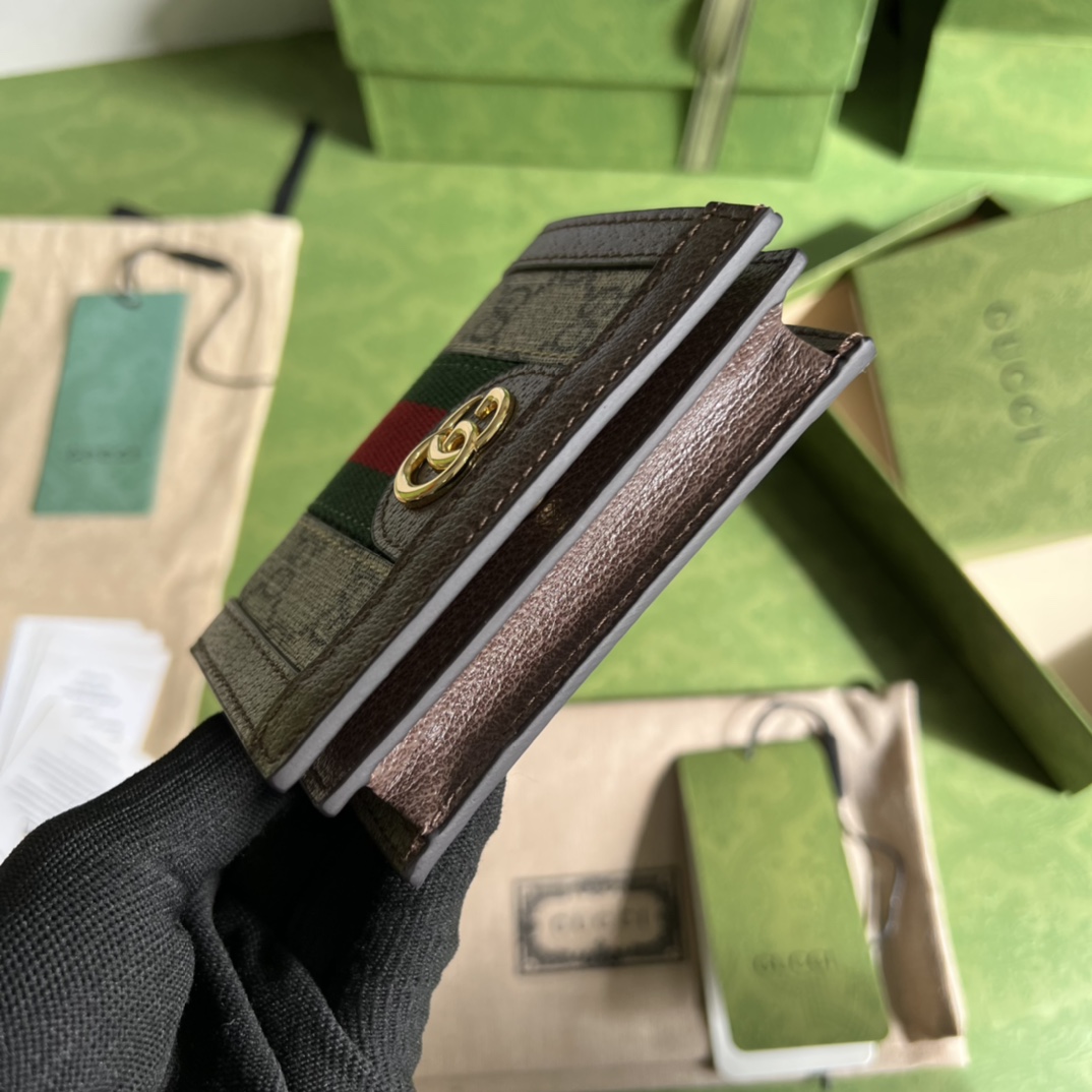 Gucci Ophidia GG Supreme Leather Wallet (11*8.5*3cm)  625711 - FashionPlug