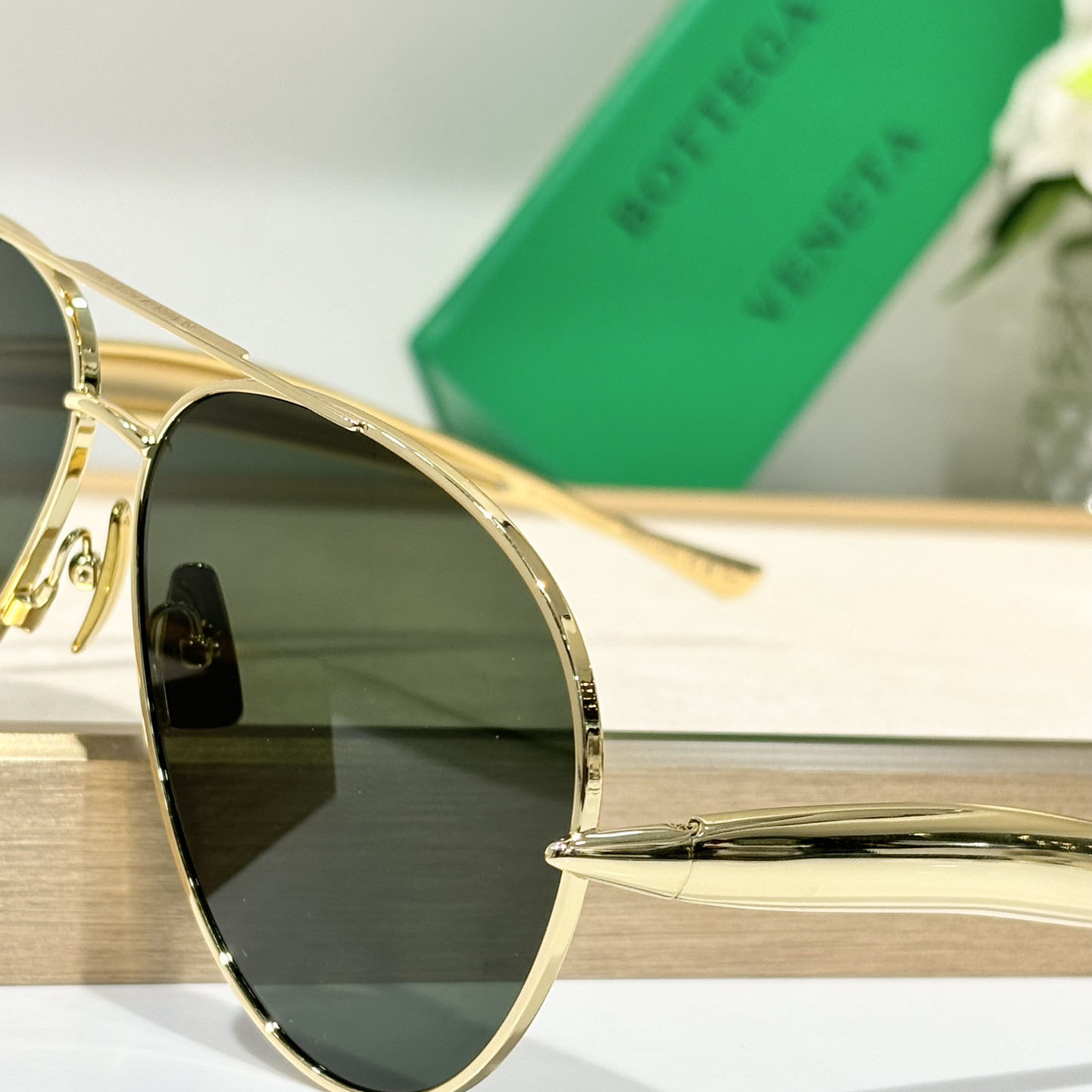 Bottega Veneta Sardine Aviator Sunglasses   BV1305S - FashionPlug