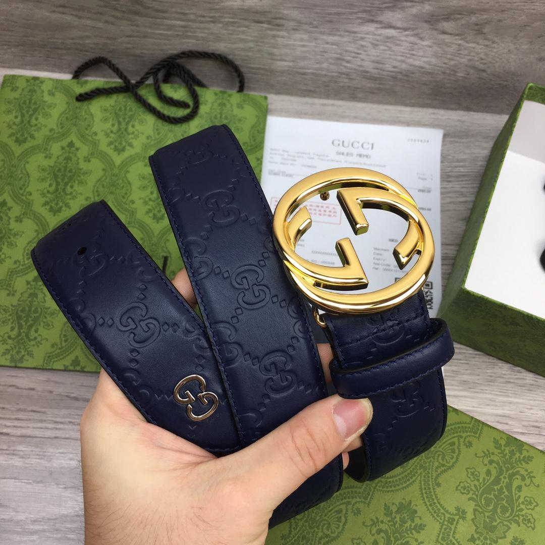 Gucci Leather Belt  40mm - FashionPlug