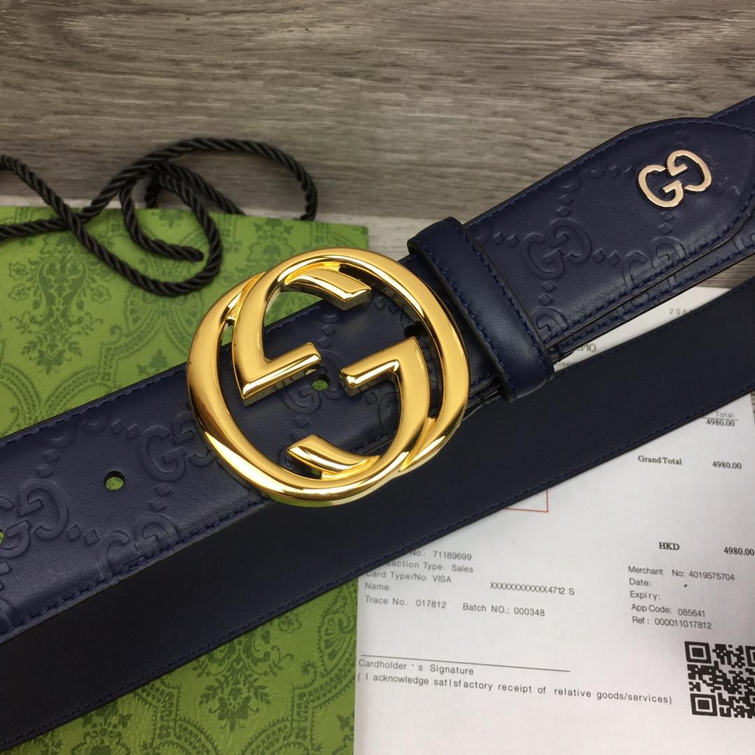 Gucci Leather Belt  40mm - FashionPlug